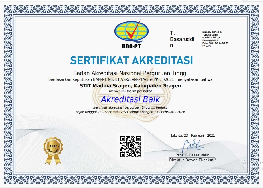 SERTIFIKAT AKREDITASI INSTITUSI STITMAS 2022-2026